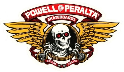 Powell Peralta Skateboard Sticker Ripper Rot Weiß Gelb Transp 13x7,5cm Gestanzt