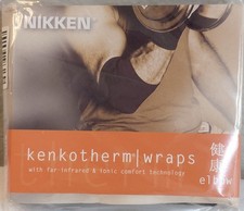 NEW NIKKEN KenkoTherm Elbow Support Wrap Size Medium M Black 1823 Duffle