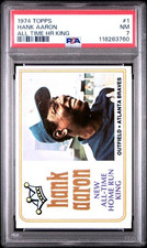1974 Topps #1 HANK AARON All Time HR King PSA 7 NM