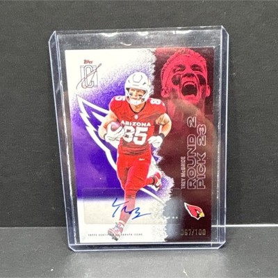 Topps 2024 Trey McBride Arizona Cardinals Rookie Auto Round Pick #23 97/100
