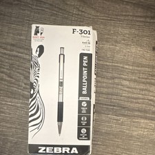 Zebra F-301 Ballpoint Pen/Biro Black Ink 0.7mm Fine Point
