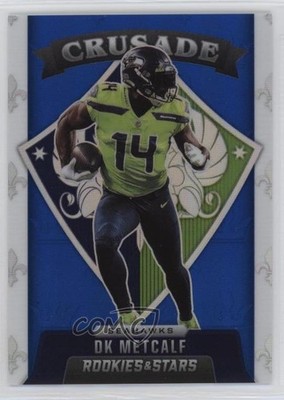 2021 Panini Rookies & Stars Crusade Blue Prizm 46/50 DK Metcalf #CR-9 3hd