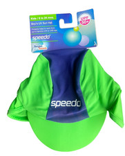 Speedo Boys UV Sun Hat Size 6 to 24 months Kids Toddler Baby Green Blue UPF 50
