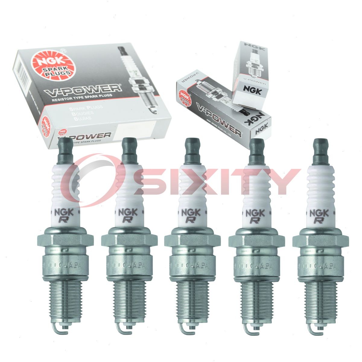 5 pcs NGK V-Power Spark Plugs for 1980-1983 Audi 4000 2.2L L5 - Engine Kit tz