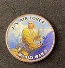 Colorized Kennedy JFK Half Dollar World War II U.S Air Force Free Shipping