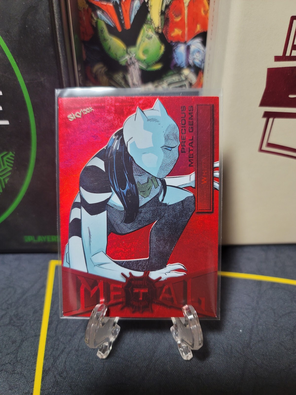 2022 Upper Deck Marvel Metal Universe Spider-Man PMG Red 48/100 White Tiger #97