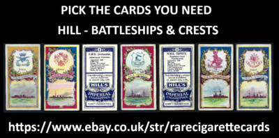 HILL - BATTLESHIPS & CRESTS - PICK THE CARDS YOU NEED