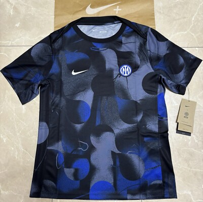 Nike MEDIUM Inter Mailand Academy Pro Pre Match Top Herren schwarz Fußball SS Shirt