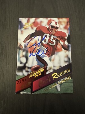 1995 Superior Pix Auto /6500 #93 CARL REEVES Signed ROOKIE
