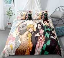 Demon Slayer Single Double Queen King Super King Bed Quilt Doona Duvet Cover Set