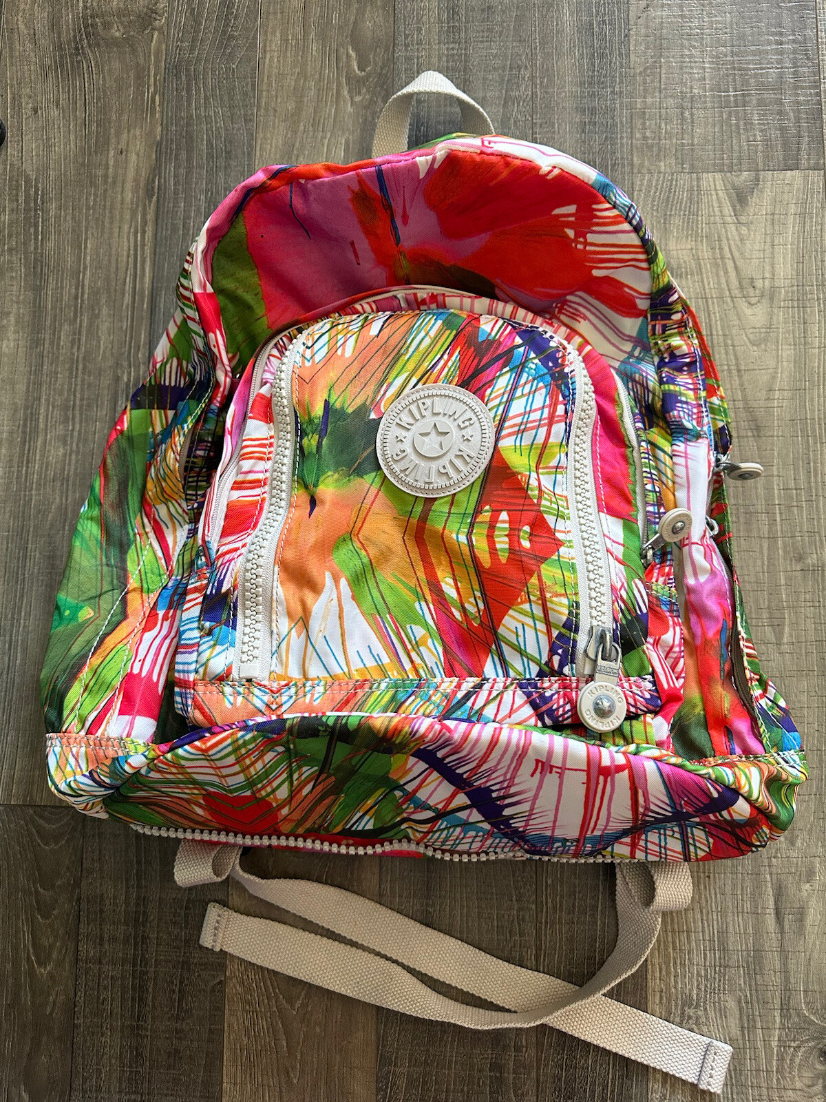 Kipling 3-Compartment Multicolor Expandable Backp… - image 1