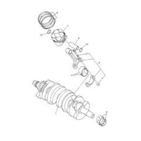 Cigüeñal Yamaha Genuino YZF-R6 2008-20 2C0-11411-00-00 2C0114110000 Japón Nuevo Foto 4 de 4