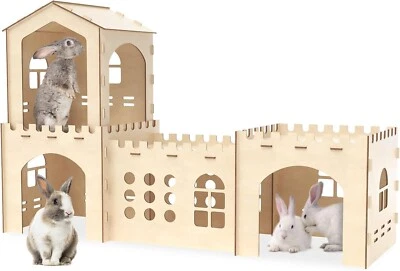 NOT SPECIFIED Woiworco Extra Large Rabbit Hideout Wooden Rabbit house