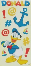 DISNEY Donald Duck Anchor Sailor Suit Large Sticker Sheet