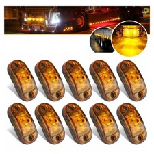 10x Led Side Marker Amber Red Lights Clearance Light Truck Trailer Rv Waterproof