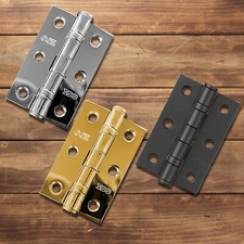 Internal Ball Bearing Door Hinges 75mm 3″ Pair Pack with Screws Fire & Home UK