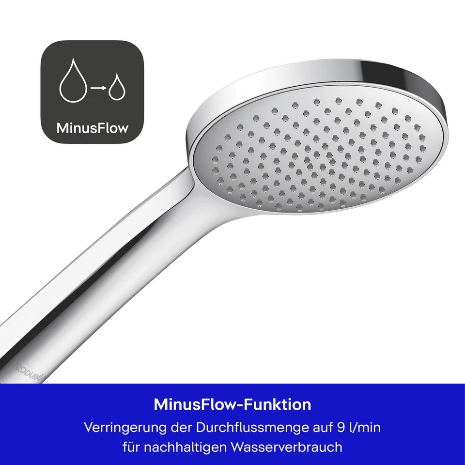 Universal Duschkopf Duschbrause mit Strahlart Rain Handbrause rund Ø 110 mm B... - Bild 4 von 4