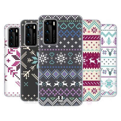 HEAD CASE DESIGNS FAIR ISLE WINTER PRINTS SOFT GEL CASE FOR HUAWEI PHONES 4