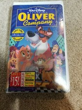 Walt Disney's Masterpiece Oliver Company VHS with Clam Shell