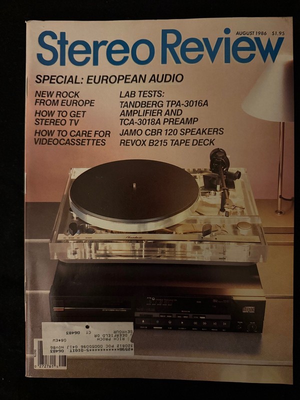 Rare Vintage Stereo Review Magazine August 1986 European Audio Special