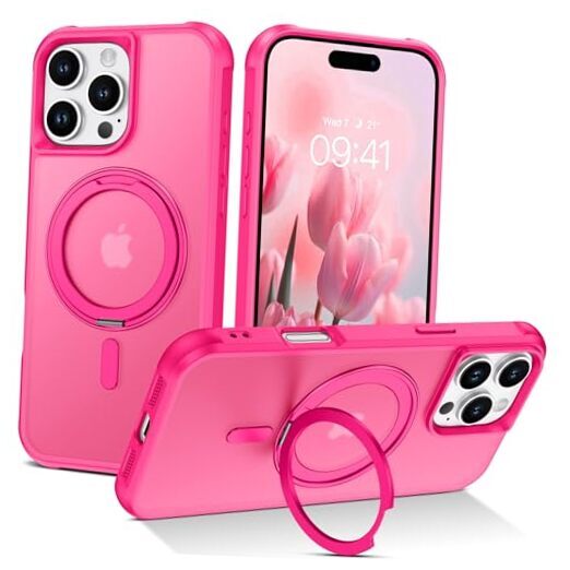 Magnetic for iPhone 16 Pro Max Case, Phone Case for iPhone 16 Pro Max Hot Pink