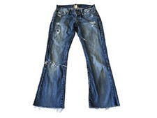 Lucky Brand - Women's Size 0 / 25 Gene Montesano Distressed Jeans - Stained 