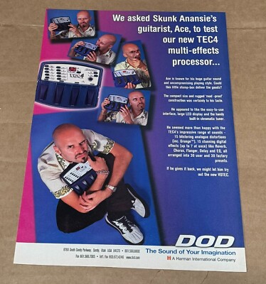 DOD TEC4 MULTI-EFFECTS - ACE of SKUNK ANANSIE - 1998 Print Ad