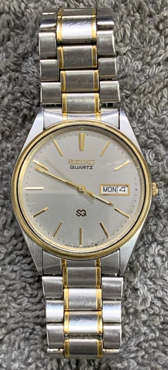 Seiko Men s Watch Day Date 5H23 8A09 Running Very Good New Battery Installed