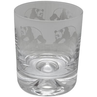 Whiskey Glass Decorated Panda Sandblast Animal Drinking Tumbler Gift Box Animo