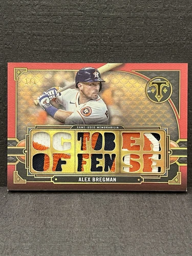 2022 Topps Tribute Alex Bregman Patch 1/1 One Of One October Offense Astros GU