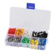 400 pcs E Wire Copper Crimp Connector Insulated Cord Pin End Terminal AWG 22 ...