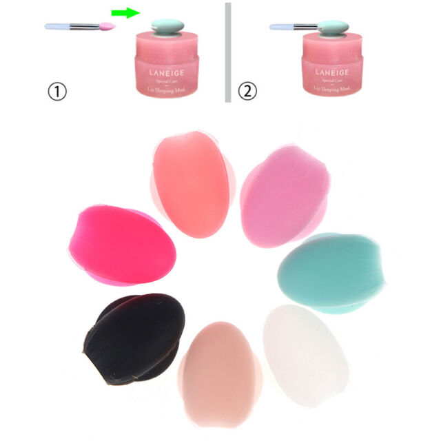 5 pcs Lip Brush Protectors Lip Brush Holding Covers Silicone Makeup Brush Cov-