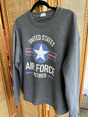 Army GIFT Retired Gray Sweatshirt Super Soft Comfy Cotton Port Co 2XL 