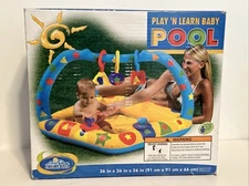 The Wet Set Swimming Pool "Play n Learn" Baby Pool  Intex 36"×36"×26 Sun Fun NEW