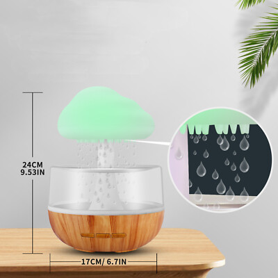 Raining Cloud Humidifier With Night Light Aromatherapy Essential Oil Diffuser Mi