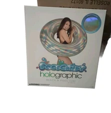 PoolCandy Holographic Ride-On Tube Pool Float PC2042HG PoolCandy PC2042HG