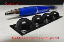 3M SJ5017 Black Rubber Feet QTY-4 Round Hemisphere .75"D x.38"H Bumpon Pad G26-2