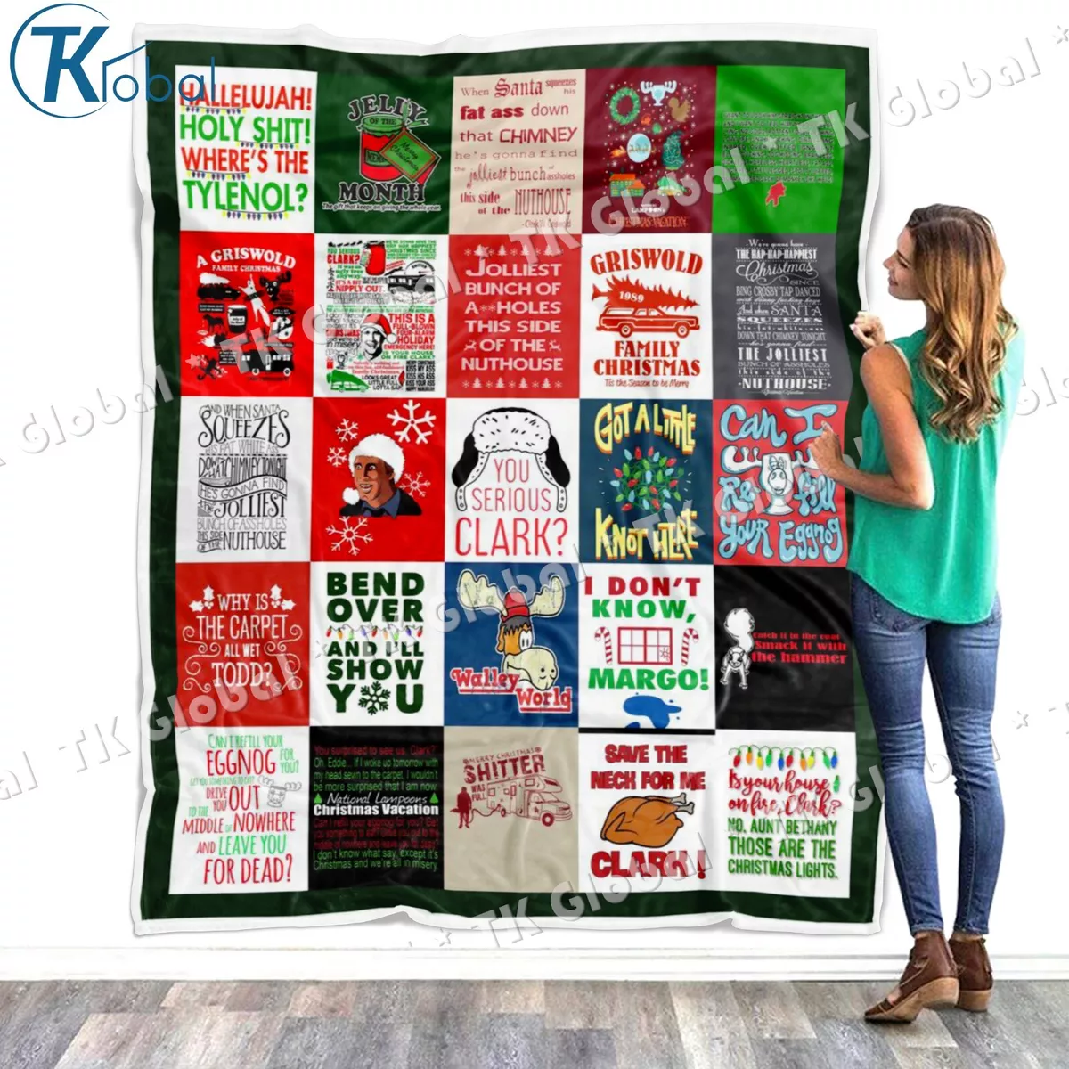 Christmas vacation online throw blanket