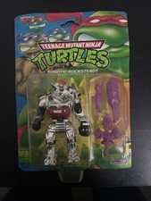 Rare Vintage 1993 TMNT Ninja Turtles Robotic Rocksteady Playmates New Orange