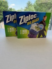 Ziploc 3XXL Big Bags 20 Gallon Lot Of Two Discontinued Double Zipper