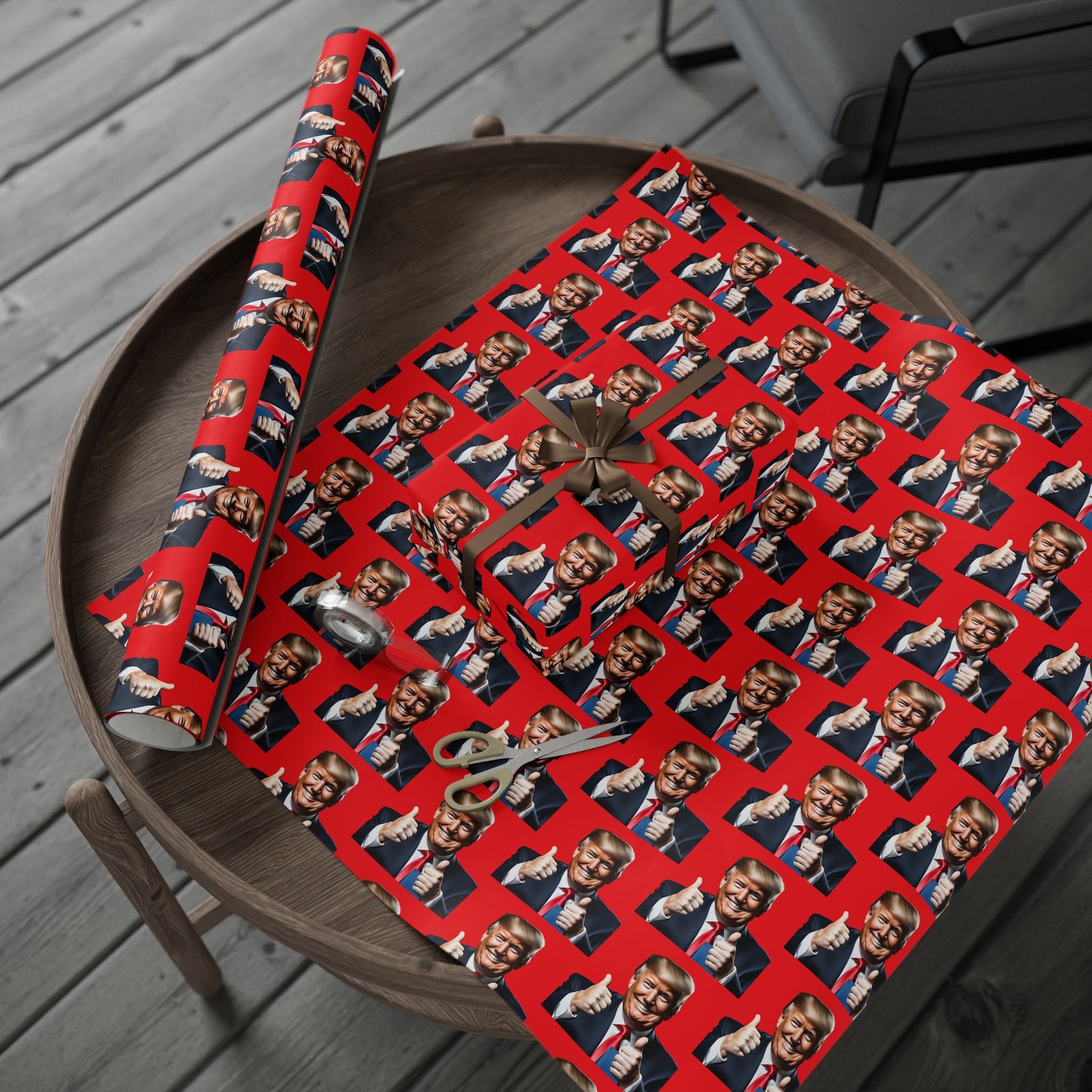 Donald Trump Christmas Wrapping Paper, Trump Gift Wrapping Paper, Christmas Gift