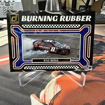 2024 Donruss Racing #4 Burning Rubber Kyle Busch Blue Foil 48/49 #4