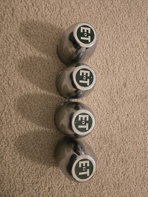E-T Push Through Wheel Centercaps Green Logo