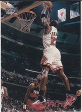 MICHAEL JORDAN Chicago Bulls Basketball Card JAMS 1997 Upper Deck NBA SLAM DUNK