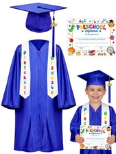 Kindergarten Graduation Cap and Gown Set, 2026 Congrats Grad Outfit with Tassel