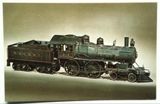 Vintage Photochrome Postcard NY Central & Hudson River RR Locomotive