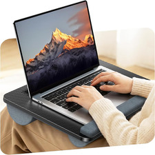 Lap Desk for Laptop up to 15.6", Portable Lap Table with Cushion