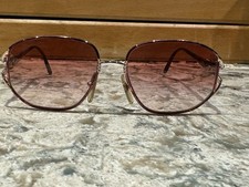 Vintage 60-70s Christian Dior Wine Burgundy Gold Sunglasses Brand New Lenses