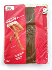 Kmart 1970s Thigh Highs Color Mistone Sz Average w/Lacy Slip Picture On Package