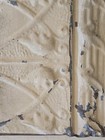 Antique 23" X 19" pressed tin ceiling tile with cream finish — photo 7